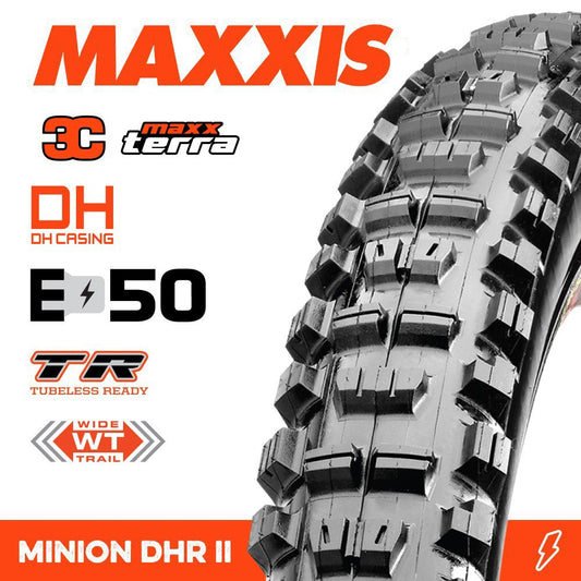 Minion DHR II 29 X 2.40 WT 3C Terra DH TR E-MTB Fold 60X2TPI E-50